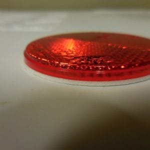2" Adhesive Reflector Red