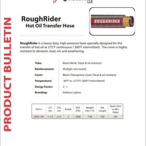 1.5" Roughrider Hot Oiler Hose 100ft roll