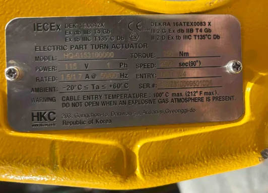 Electric turn actuator with 3" valve - Image 2
